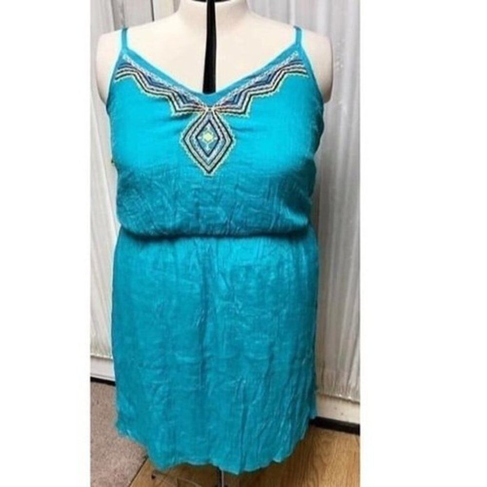 Maurices jade turquoise blue green dress size 3.